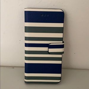 iPhone 6/6s striped wallet case + FREE stylus